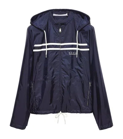 Prada Re-nylon Adaptable Oversized Jacket In Blue