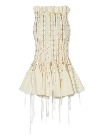 Undercover Laced Corset Skirt In White