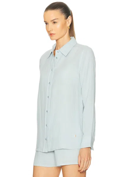 Éterne Constance Gauze Shirt In Dusty Blue In Blue