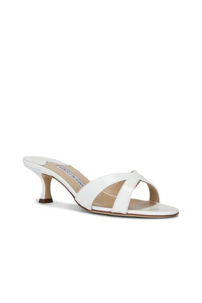 Manolo Blahnik Callamu 50 Patent Leather Mules