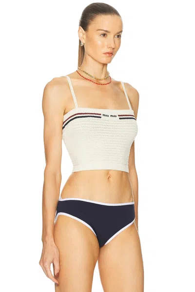 Miu Miu Women's Cotton Top In Neutral