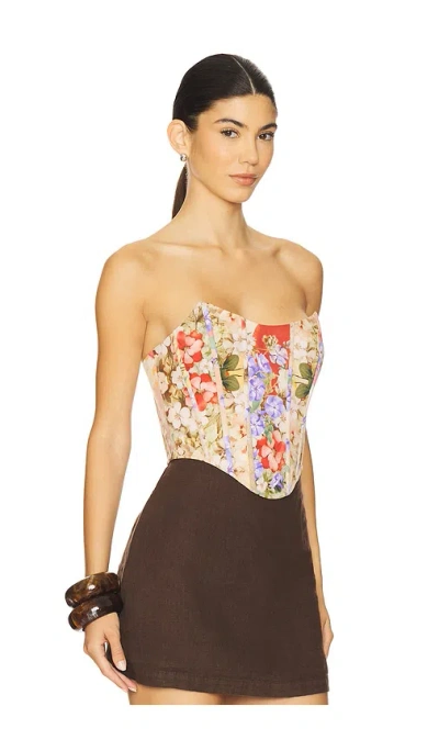 Falguni Shane Peacock Corset Top In Spring Time Whispers