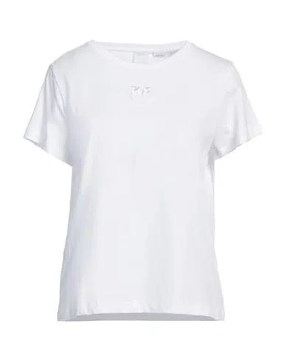 Pinko Woman T-shirt White Size L Cotton In White