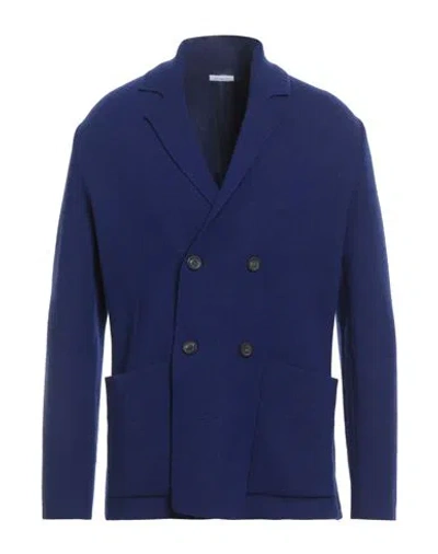 Malo Man Blazer Blue Size 38 Virgin Wool, Cashmere In Blue
