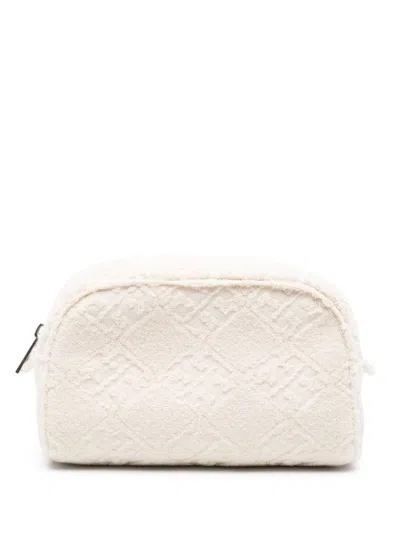 Tory Burch Cotton Pouch With Protective Dust Bag In Neutral