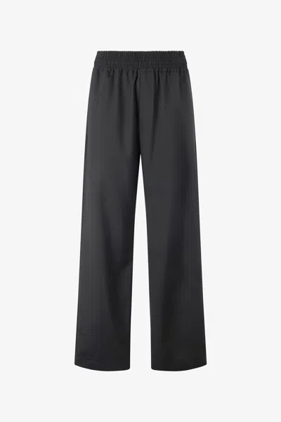 Roberto Cavalli Elasticated-waist Virgin-wool Trousers In Black
