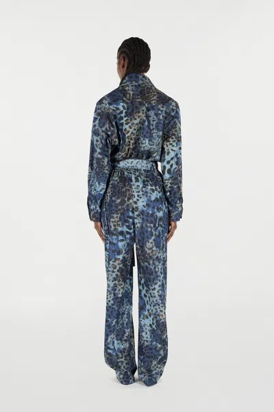Roberto Cavalli Jumpsuit With Leopard Print In Multi