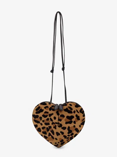 Alaïa Alaia Le Coeur Bag In Leopard-print Calf Hair Women In Black