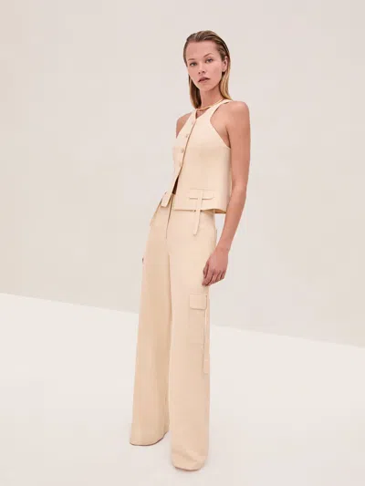 Alexis Lucky Vest With Faux Front Pockets In Havana In Neutral
