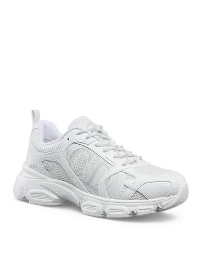 Dior Chrono Lace-up Sneakers In White