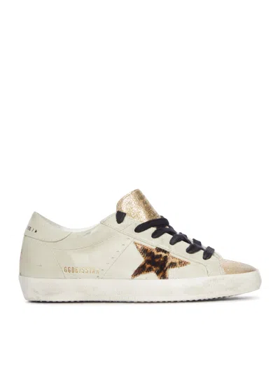 Golden Goose Light Beige/animalier Super-star Sneaker In Neutral