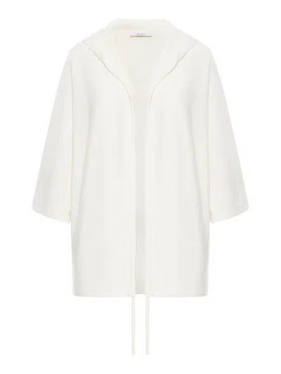 Max Mara Wool Yarn Cardigan In White