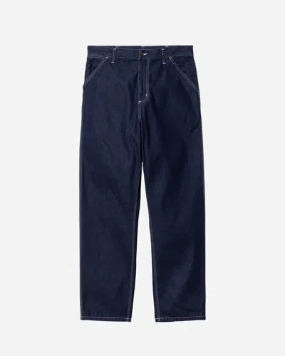 Carhartt Blue Simple Jeans In Blue