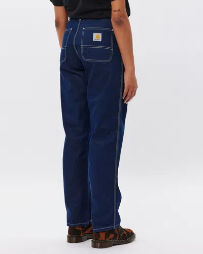 Carhartt Blue Simple Jeans In Blue