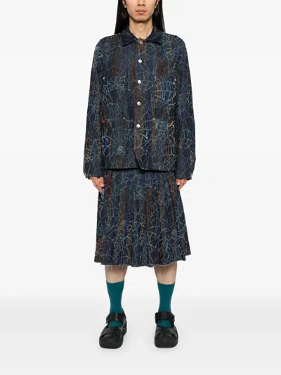 Masu Rainbow Web-print Jacket In Blue