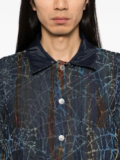 Masu Rainbow Web-print Jacket In Blue
