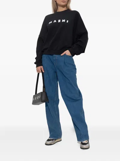 Marni Knitwear Crew Neck Long Sleeves In Black