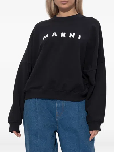 Marni Knitwear Crew Neck Long Sleeves In Black
