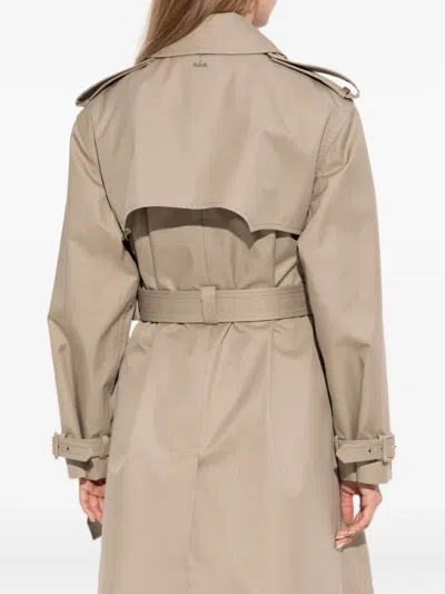 Alexander Mcqueen Alexander Mc Queen Beige Cotton Trench Coat In Nude