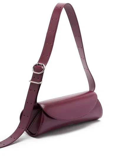 Jil Sander Small Rectangular Shoulder Bag With Adjustable Strap In Brown