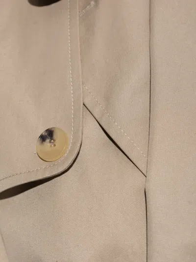 Alexander Mcqueen Alexander Mc Queen Beige Cotton Trench Coat In Nude