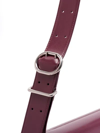 Jil Sander Small Rectangular Shoulder Bag With Adjustable Strap In Brown