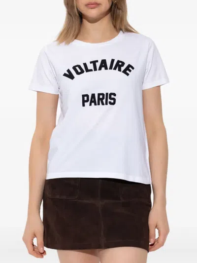 Zadig & Voltaire Zadig&voltaire Alys Hc Voltaire Paris T-shirt In White
