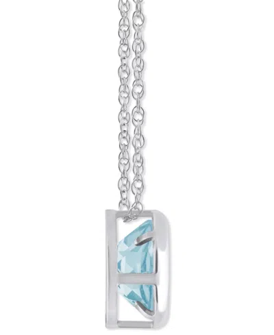 Macy's Gemstone Round 18" Pendant Necklace In 10k Yellow Gold (also In 10k White Gold) In Metallic