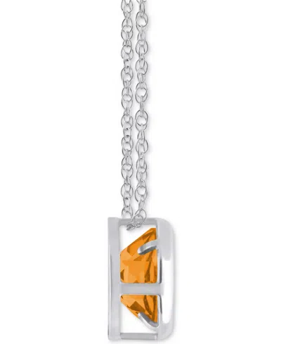 Macy's Gemstone Round 18" Pendant Necklace In 10k Yellow Gold (also In 10k White Gold)