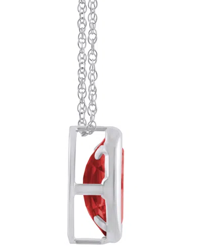 Macy's Pink Topaz Oval Solitaire 18" Pendant Necklace In 10k Gold (also In Additional Gemstones)