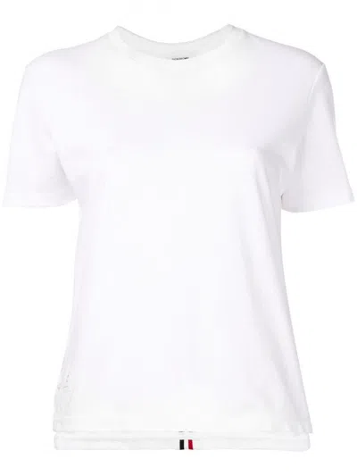 Thom Browne Side Slits Relaxed T-shirt In White