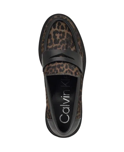 Calvin Klein Women's Grant Lug Sole Penny Loafers In Multi