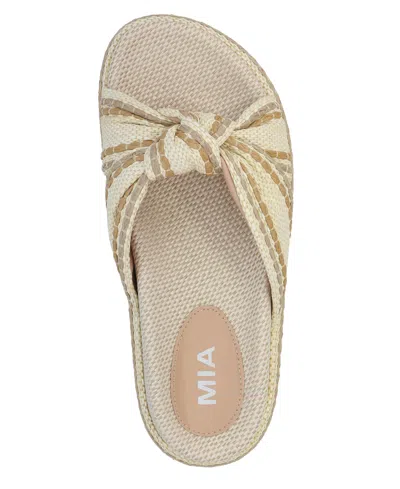 Mia Women's Giade Raffia Slip-on Sandals In Neutral