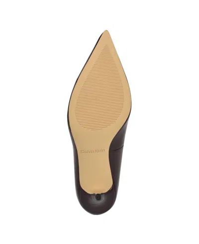 Calvin Klein Women's Leciey Pointy Toe Stiletto Pumps In Brown