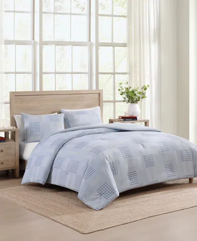 Tommy Hilfiger Hamptons Patchwork Cotton 3-pc. Comforter Set, Full/queen In Blue