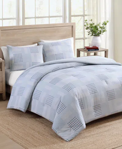 Tommy Hilfiger Hamptons Patchwork Cotton 3-pc. Comforter Set, Full/queen In Blue