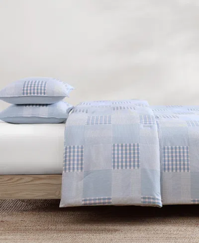 Tommy Hilfiger Hamptons Patchwork Cotton 3-pc. Comforter Set, Full/queen In Blue
