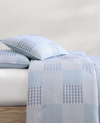 Tommy Hilfiger Hamptons Patchwork Cotton 3-pc. Comforter Set, Full/queen In Blue