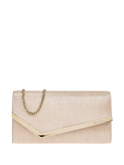 Jimmy Choo Metallic Envelope Clutch Chain Removable