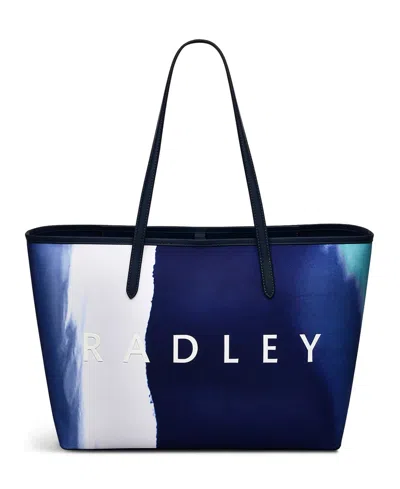 Radley London Southwell Gardens Stripe Open Top Tote Bag In Blue