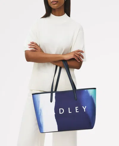Radley London Southwell Gardens Stripe Open Top Tote Bag In Blue