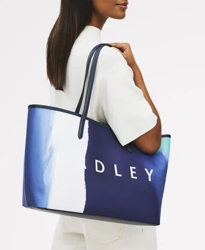 Radley London Southwell Gardens Stripe Open Top Tote Bag In Blue