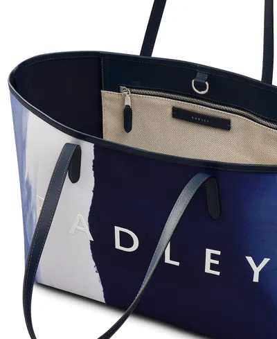Radley London Southwell Gardens Stripe Open Top Tote Bag In Blue