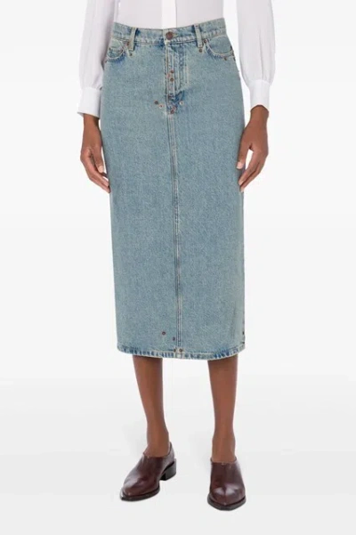 Moschino Denim Skirt In Blue