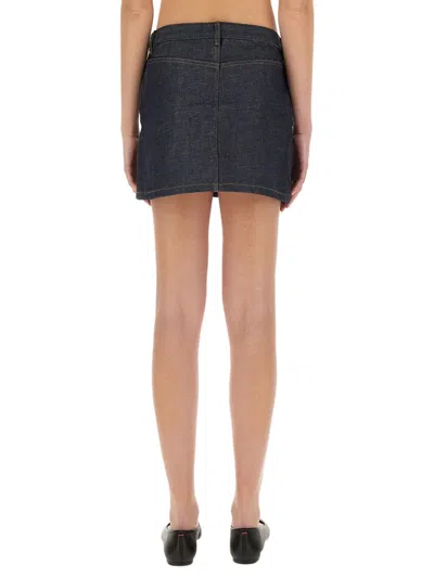 Apc Cotton Mini Skirt In Black
