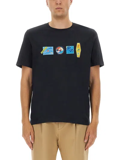 Ps By Paul Smith Regular Fit T-shirt In Black