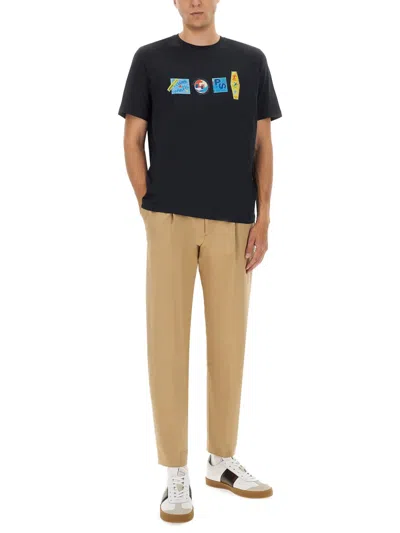 Ps By Paul Smith Regular Fit T-shirt In Black