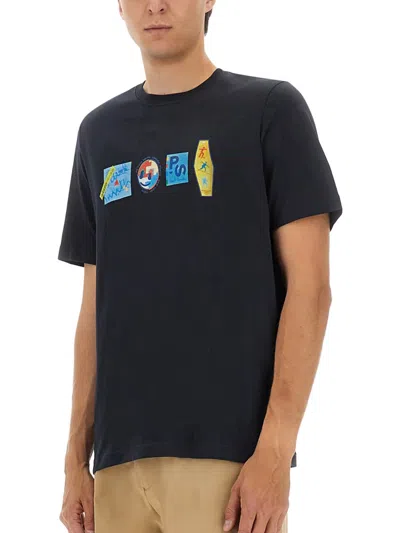 Ps By Paul Smith Regular Fit T-shirt In Black