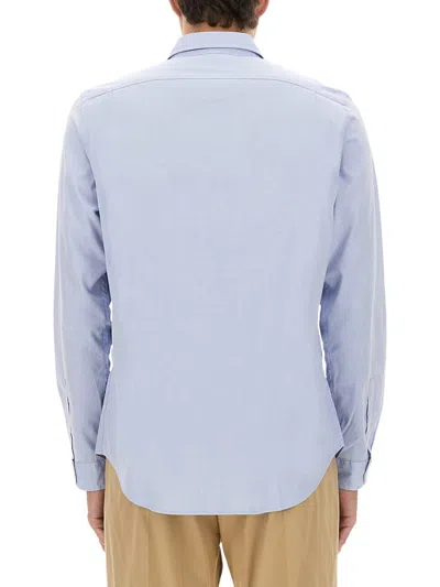 Ps By Paul Smith Ps Paul Smith Regular Fit Shirt With Classic Collar And Zebra Logo In Blue