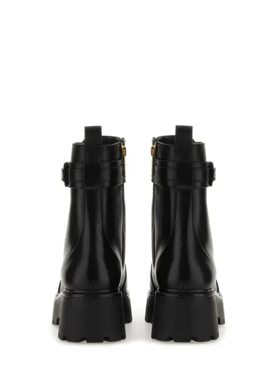 Michael Kors Colby Leather Combat Boot In Black